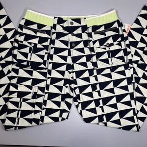 Free People Women’s Off The Grid Wide Leg Pants Size M Black/Beige